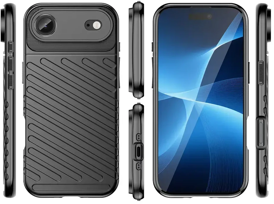 Hurtel Dėklas Thunder Dėklas skirtas Apple iPhone 17 Air – juodos spalvos