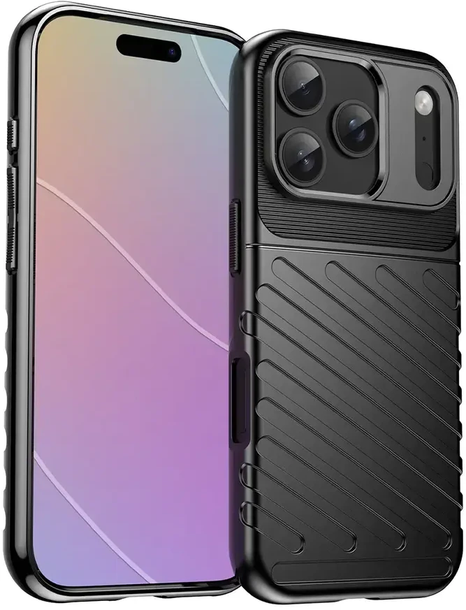 Hurtel Dėklas Thunder Dėklas skirtas Apple iPhone 17 Pro – juodos spalvos