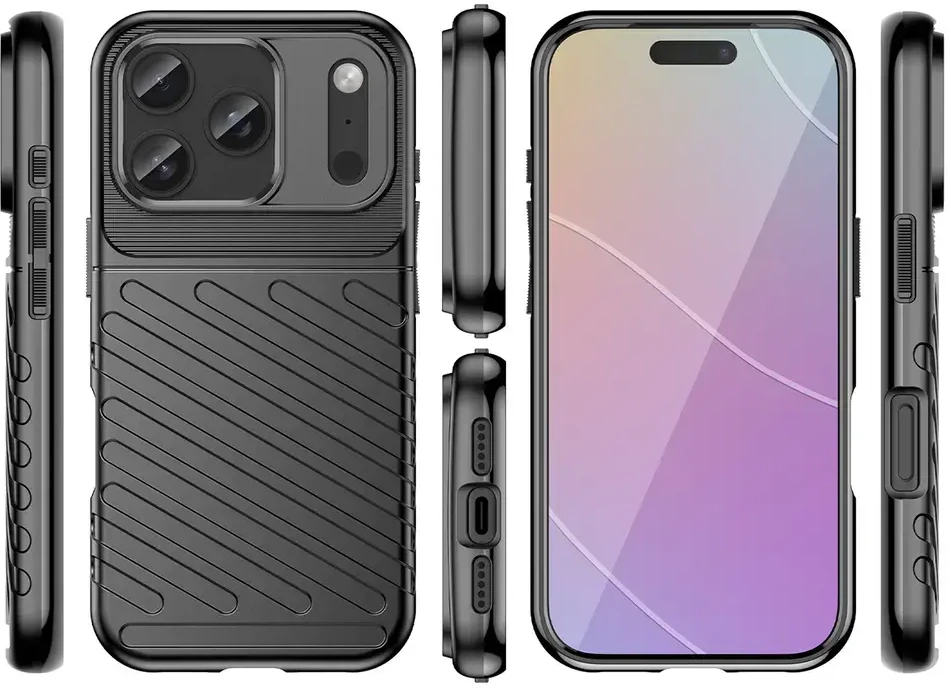 Hurtel Dėklas Thunder Dėklas skirtas Apple iPhone 17 Pro Max – juodos spalvos
