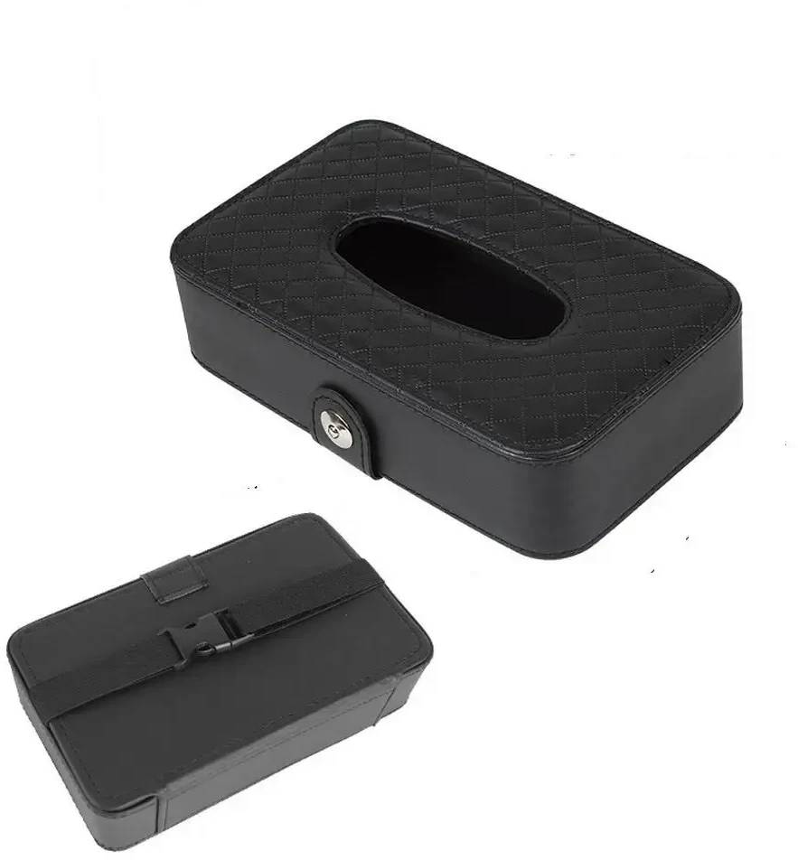 Oem Tissue box with strap juodos spalvos