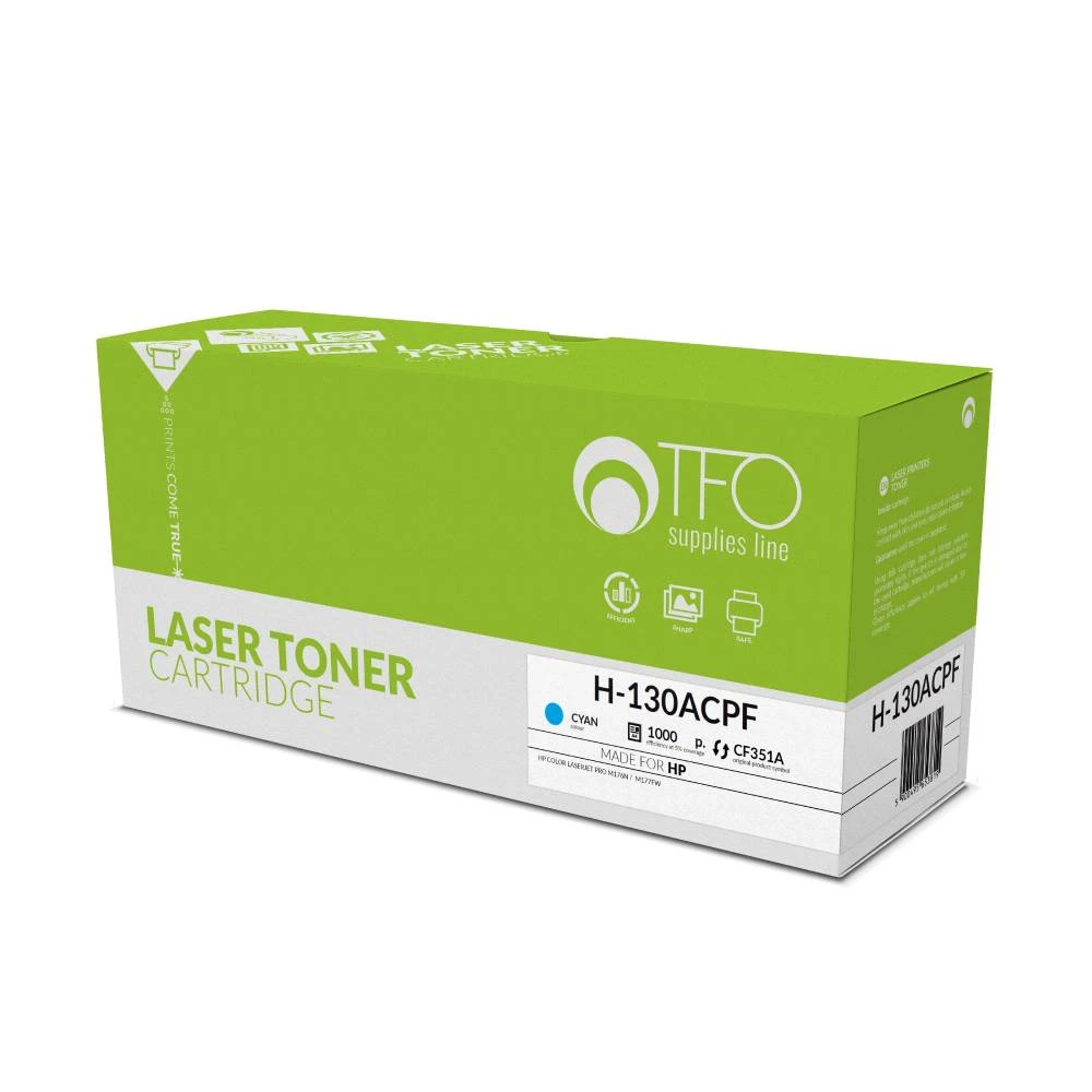 TFO 1K HP 126A / 130A / H-130ACPF / CF351A Cyan toneris
