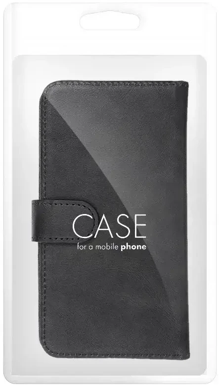 Oem Universal book dėklas COMMON dydis M skirtas Samsung Galaxy S21 / NOTE / NOTE 2 / NOTE 3 / S10 / HUAWEI P30 Lite / P9 / P9 Lite / SONY XPERIA Z3 / Z4 / Z5 juodos spalvos