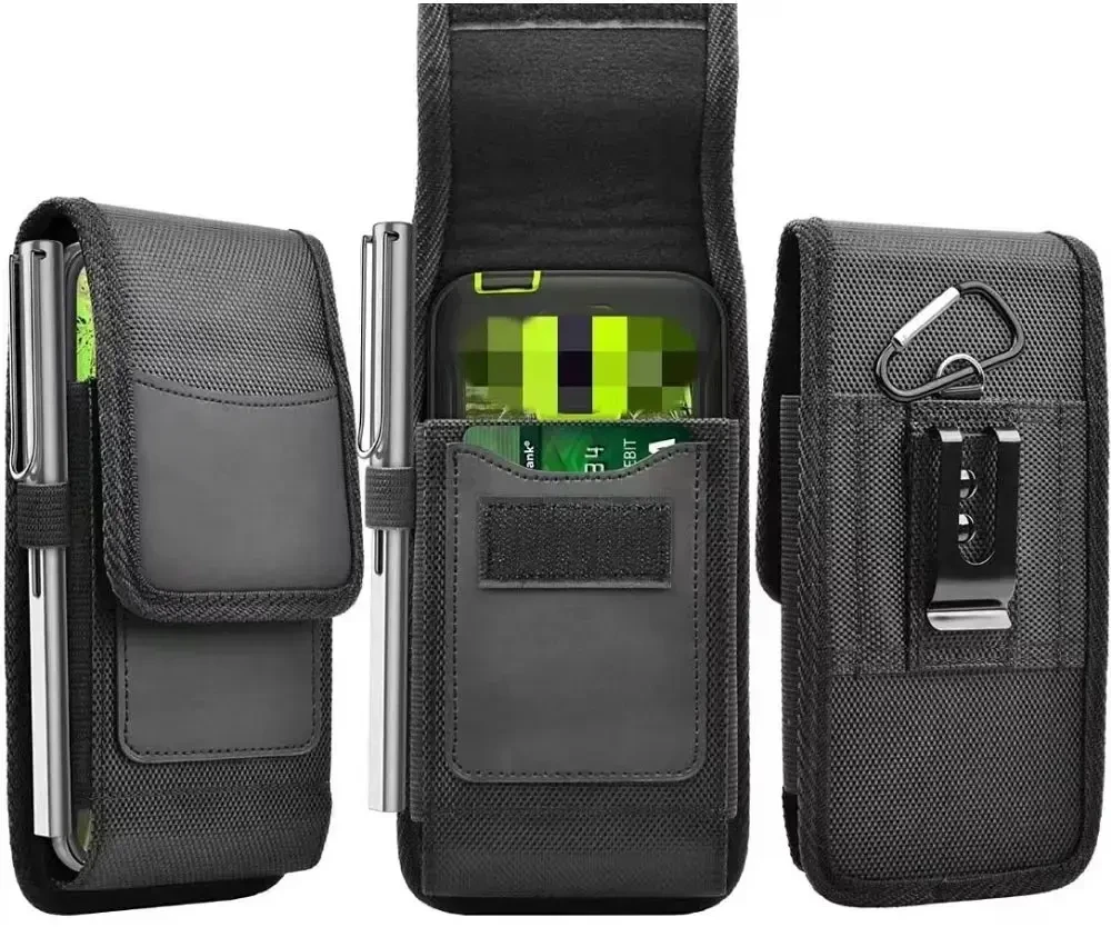 Oem Vertical universalus dėklas OXFORD modelis 2 skirtas Apple iPhone 6 / 7 / 8 / 12 MINI / 13 MINI / Samsung Galaxy A40 / S5 juodos spalvos