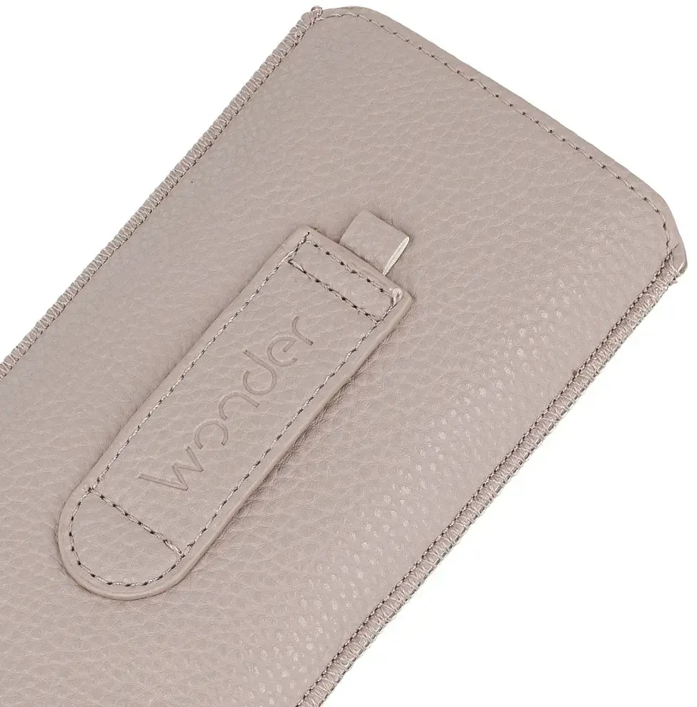Oem WONDER Deko Pouch dėklas (Size L) skirtas Apple iPhone 13 Mini/12 Mini/SE 2020/2022/7/8 cappuccino