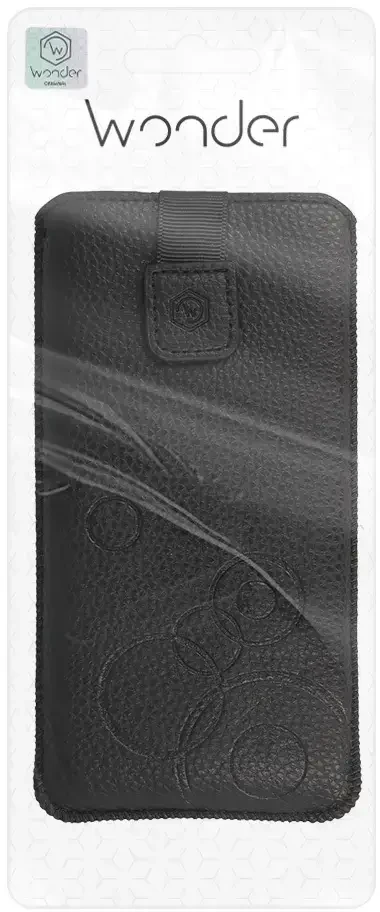 Oem WONDER Deko Pouch dėklas (Size M) skirtas Apple iPhone 5/Nokia 215 4G/225/5310 2020 juodos spalvos