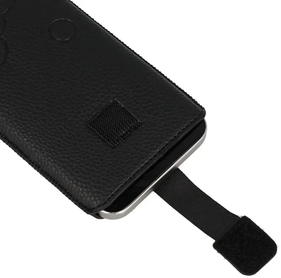 Oem WONDER Deko Pouch dėklas (Size M) skirtas Apple iPhone 5/Nokia 215 4G/225/5310 2020 juodos spalvos