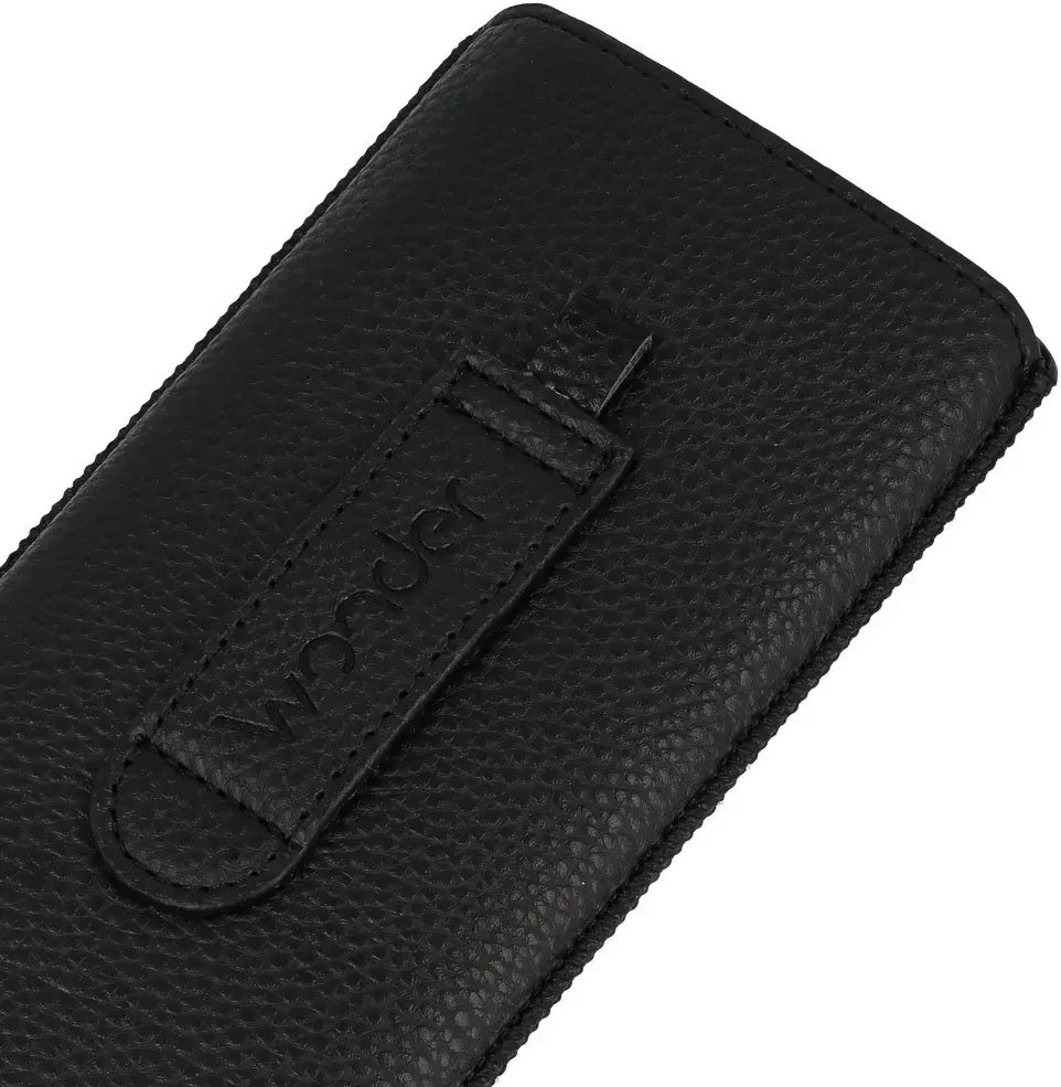 Oem WONDER Deko Pouch dėklas (Size M) skirtas Apple iPhone 5/Nokia 215 4G/225/5310 2020 juodos spalvos