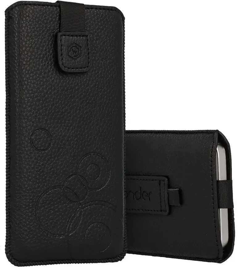 Oem WONDER Deko Pouch dėklas (Size M) skirtas Apple iPhone 5/Nokia 215 4G/225/5310 2020 juodos spalvos
