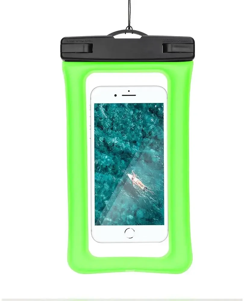 OEM W Vandeniui atsparus mobiliojo telefono dėklas su plastikiniu uždarymu AIRBAG žalias