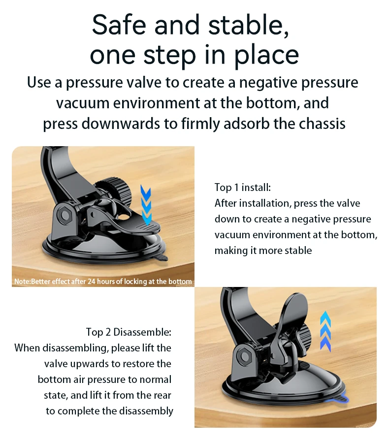 Yesido Magnetic car holder C177 to dashboard juodas