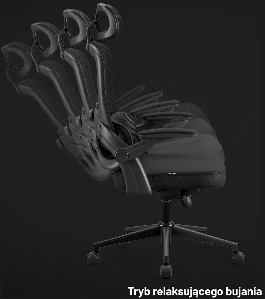 Diablo Chairs Diablo V-Light Shadow Juodas ergonominė kėdė