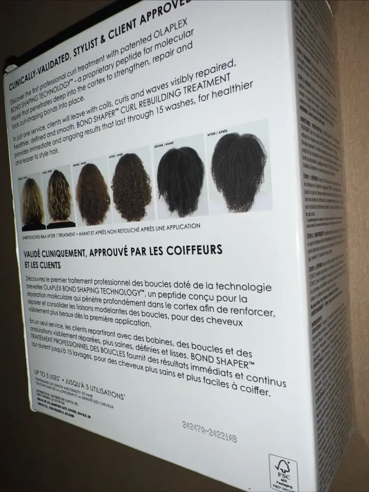 Olaplex priežiūros rinkinys garbanotiems ir banguotiems plaukams Bond Shaper Curl Rebuilding Treatment