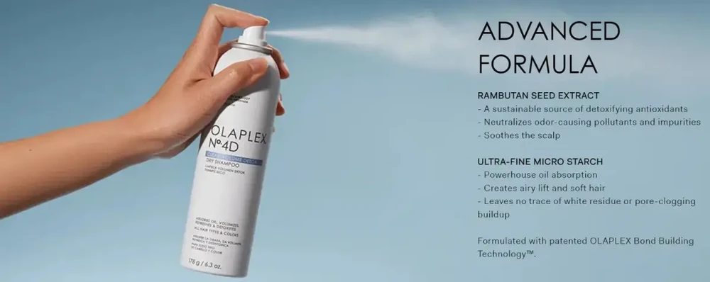 Olaplex Nº.4D Clean Volume Detox Sausas šampūnas detoksikuojantis sausas šampūnas, 250 ml