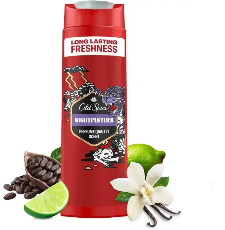 Old Spice Dušo želė vyrams NightPanther (kūno, plaukų ir veido prausiklis)