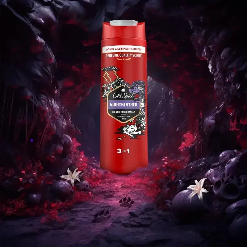 Old Spice Dušo želė vyrams NightPanther (kūno, plaukų ir veido prausiklis)