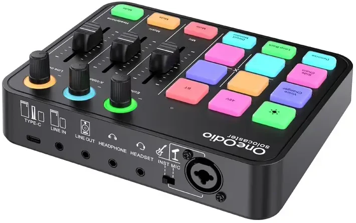 „OneOdio Solocaster“ garso maišytuvas ir garso plokštė