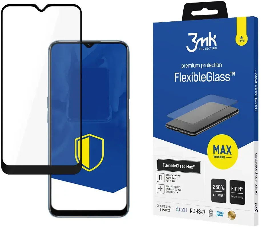 3MK FlexibleGlass Max Oppo A16/A16s juodas