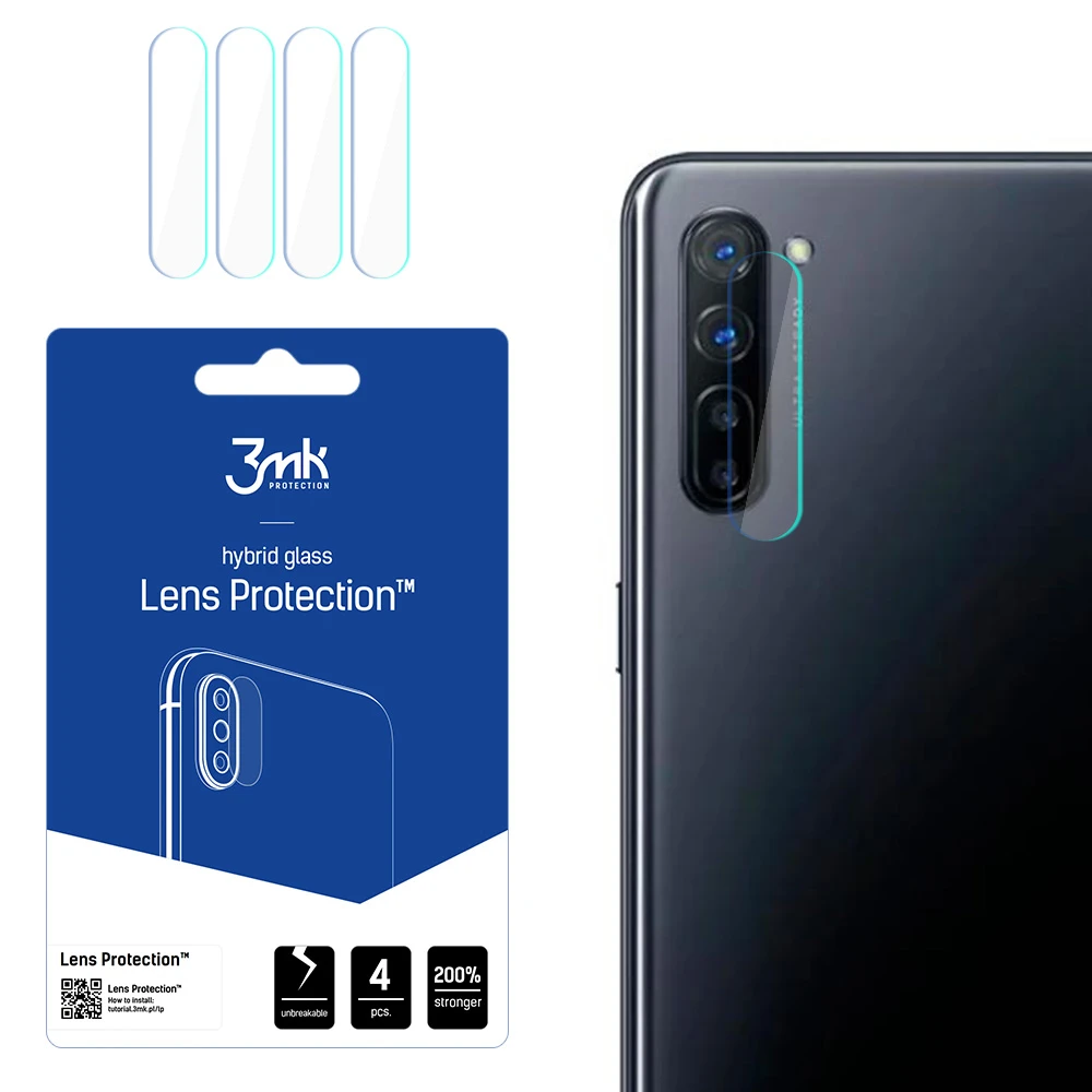 3MK FLEXIBLE GLASS LENS HYBRID GLASS PROTECT OPPO RENO 3 FOR 4 PCS CAMERA