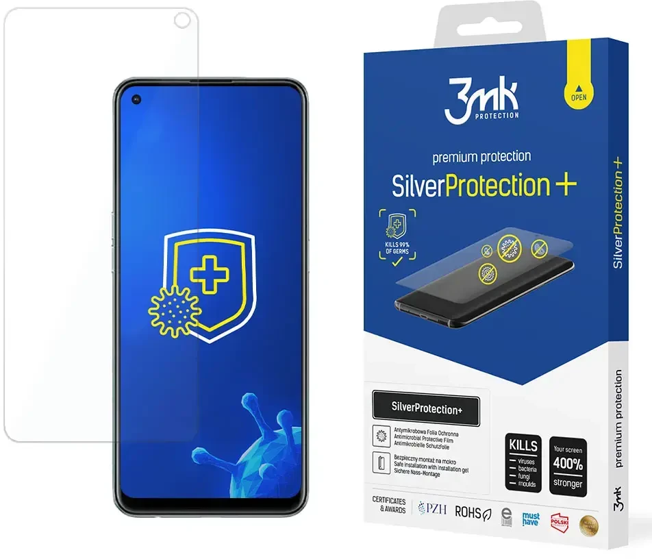 Antibacterial apsauginė plėvelė 3mk SilverProtection+ skirta Oppo Reno 6 Pro 5G