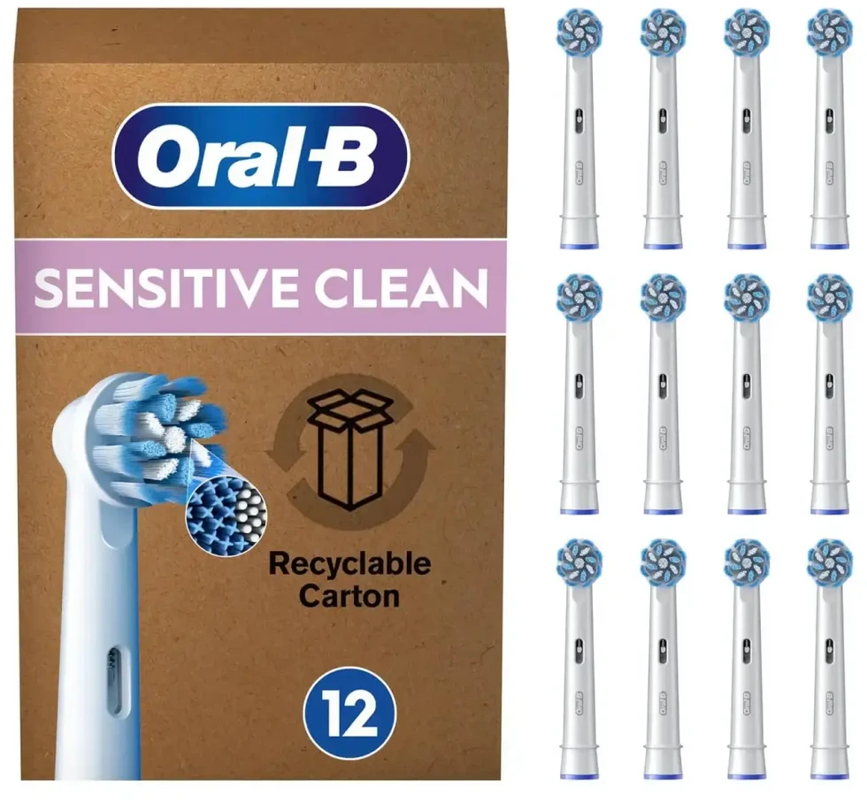 „Oral B Pro Jautrus Clean“ dantų šepetėlio galvutės, baltos, 12 vnt.
