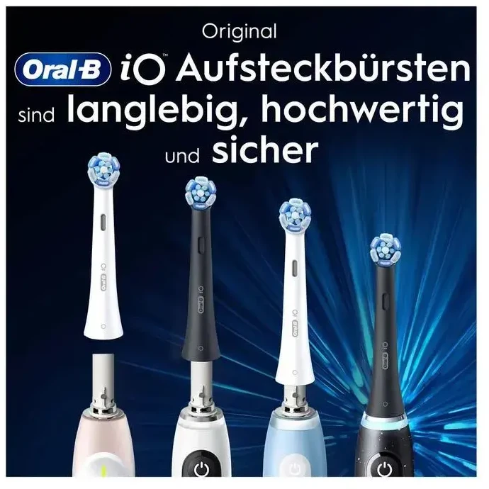 Oral-B iO Ultimate Clean x4 Dantų šepetėlio galvutės, Juoda