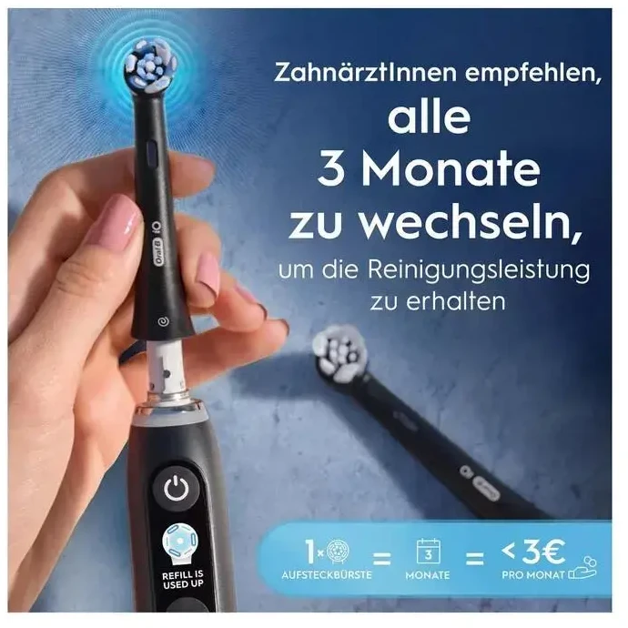Oral-B iO Ultimate Clean x4 Dantų šepetėlio galvutės, Juoda