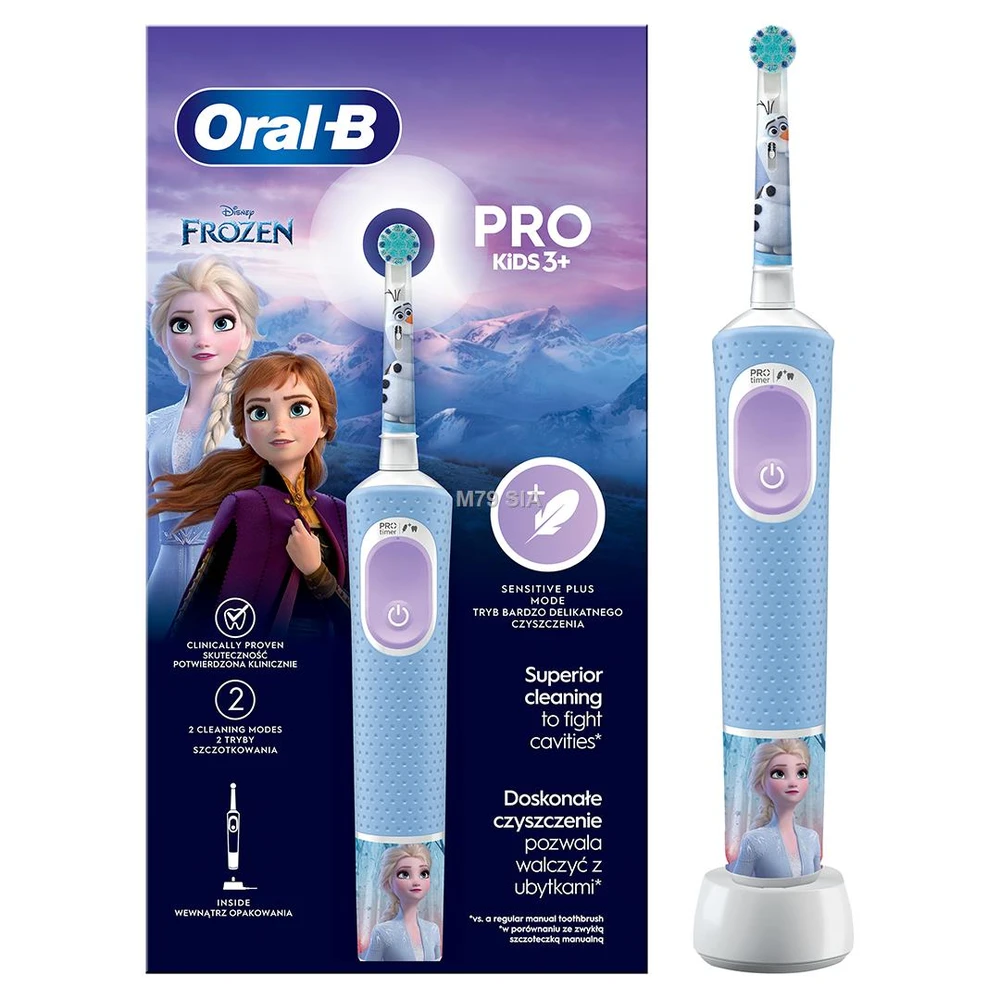 Braun D103.413.2K Vitality PRO Kids Elektrinis Dantų Šepetėlis 3+ Frozen