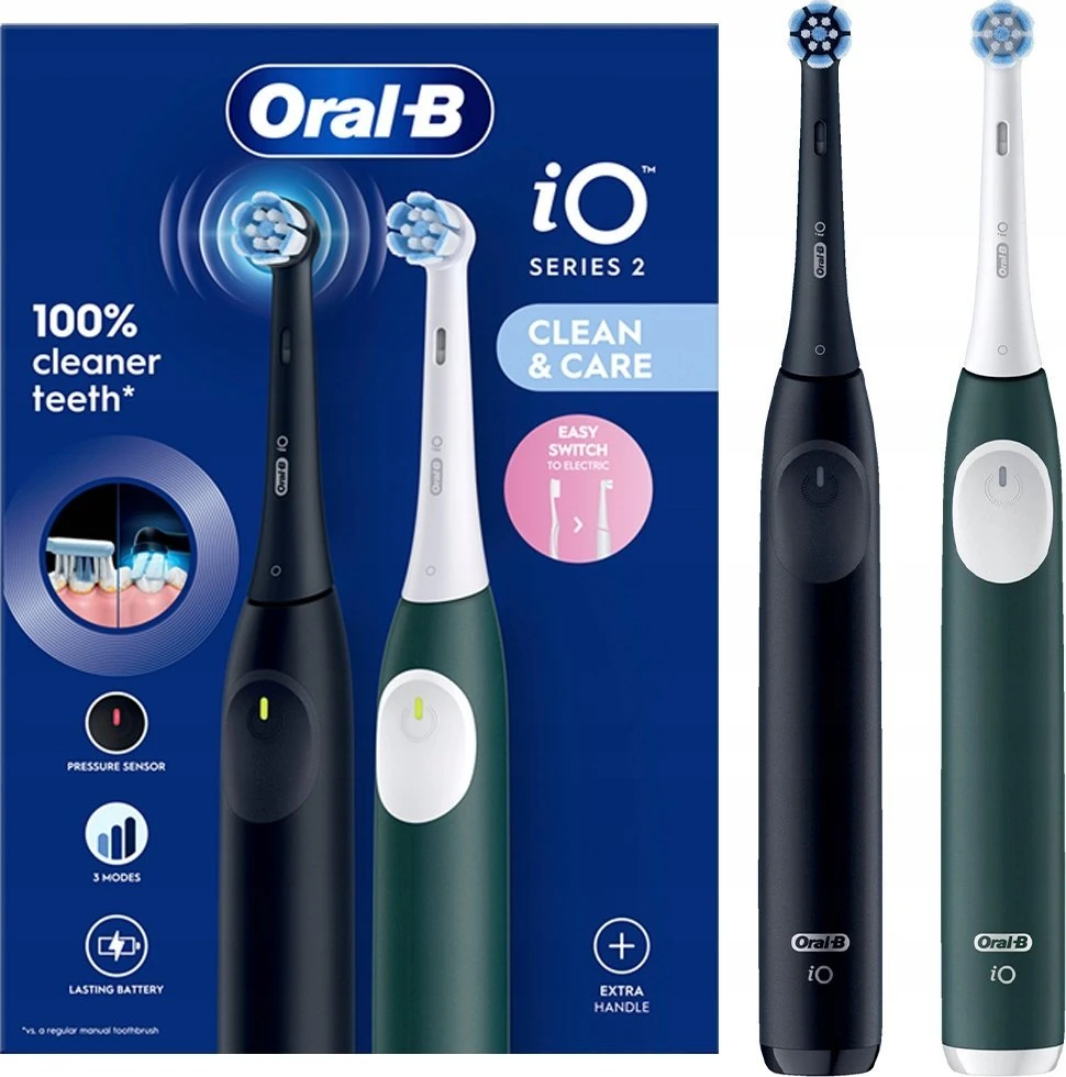 Dantų šepetėlis Oral-B iO 2 Duo Night Juodas/Forest Žalias juoda/žalia