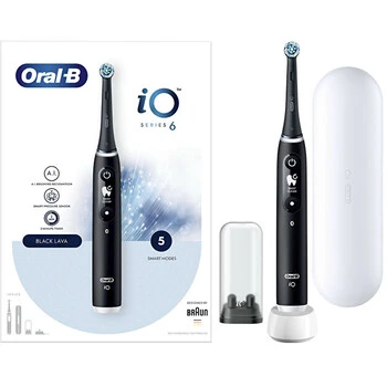 Braun iOM6.1B6.3DK Oral-B iO6 Elektrinis Dantų Šepetėlis Juodas Onyx