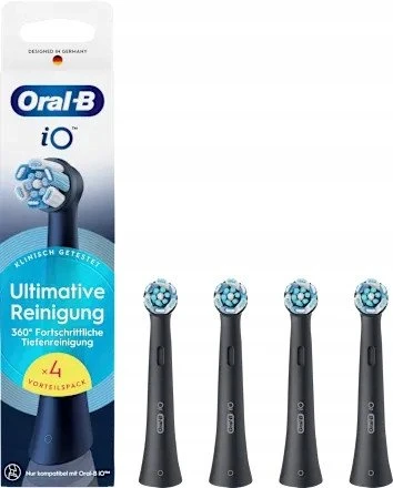 Oral-B iO Ultimate Clean x4 Dantų šepetėlio galvutės, Juoda