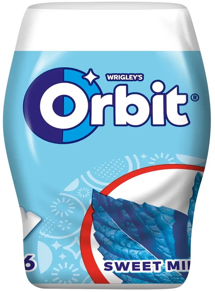 Kramtomoji guma su saldikliais ORBIT becukrė mėtų skonio sweet mint, 64g