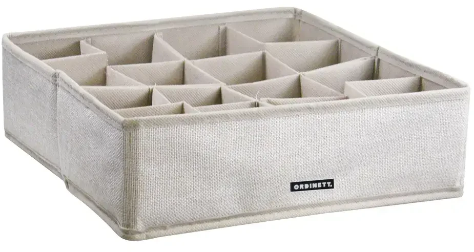 ORDINETT Dėžutė su sekcijomis 30,5x30,5x10cm Linette