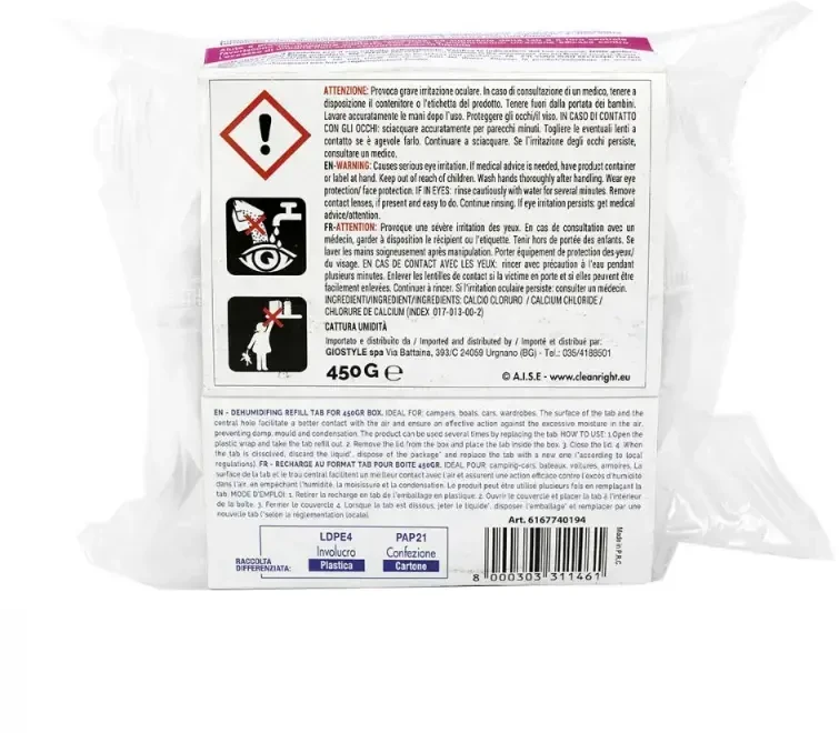 Sausintuvas JetWorld ORDINETT Mitruma absorbetaja papildinama tablete 450g neitrala smarza 1231146