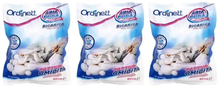 Sausintuvas JetWorld ORDINETT Mitruma absorbetaja papildinajums 3 gab. x 450g neitrala smarza 1231142