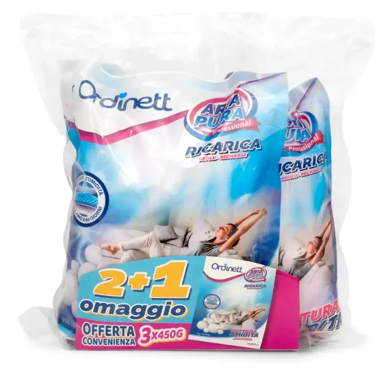 Sausintuvas JetWorld ORDINETT Mitruma absorbetaja papildinajums 3 gab. x 450g neitrala smarza 1231142