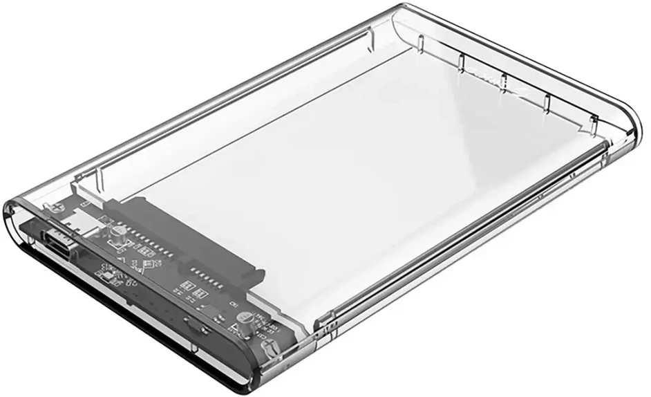 Kietasis diskas „Orico 2139C3“ 2,5 colio HDD/SSD USB-C 5 Gb/s diskas – skaidrus