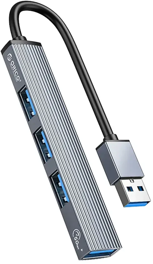 Orico AH-A13 USB-A šakotuvo prijungimo stotelė 1x USB-A 3.0 + 3x USB-A 2.0 – pilkos spalvos