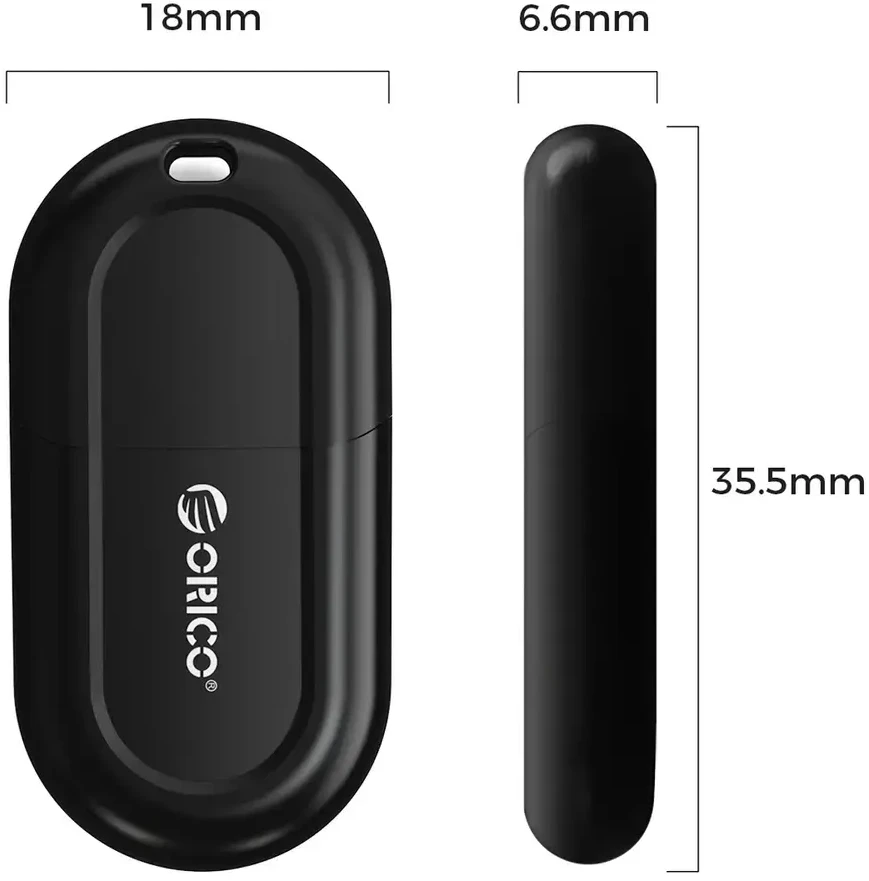 Orico BTA-53 Bluetooth 5.3 USB-A Adapteris - Juodas