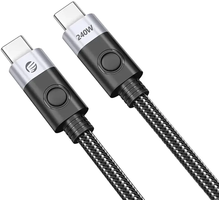 Orico CC240 USB-C į USB-C kabelis 240W USB4 40Gb/s 8K 60Hz 0.5m - Juodas