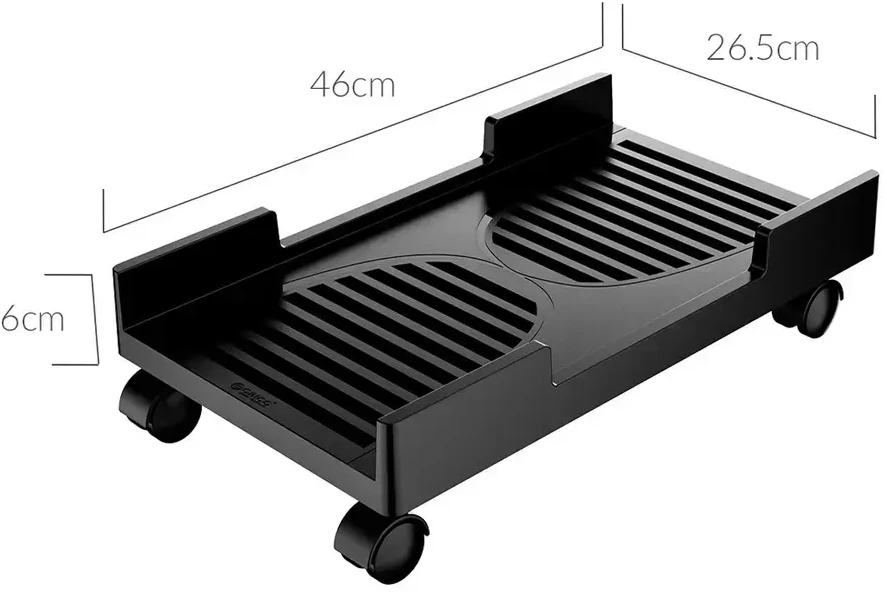 Orico CPB3 kompiuterio stovas su ratukais, keliamoji galia 20 kg - juodas