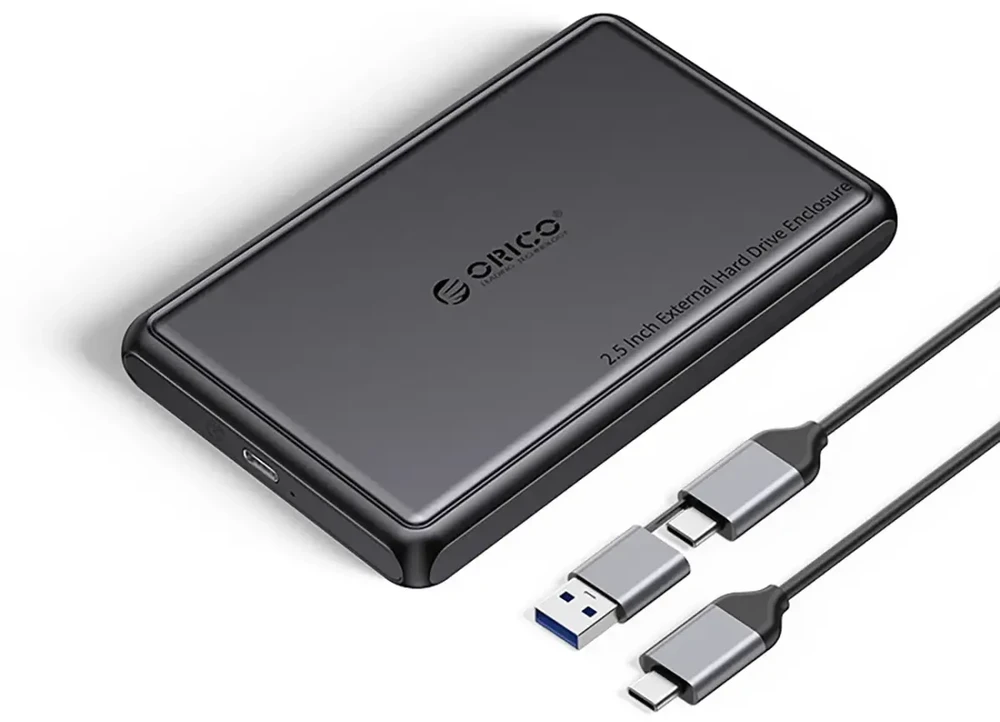 Kietasis diskas Orico DDL25-C3 2.5" HDD/SSD USB-C 5Gb/s Disk Drive – juodos spalvos