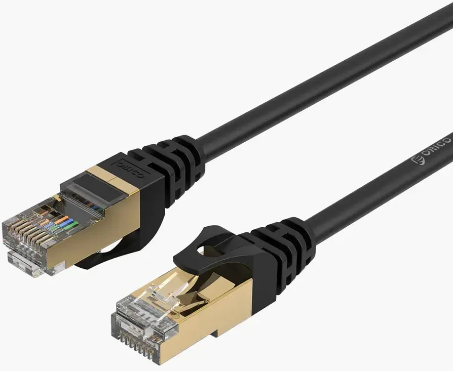 Orico PUG-C7 CAT7 10Gbps RJ45 Ethernet tinklo kabelis interneto LAN apvalus 3m - Juodas