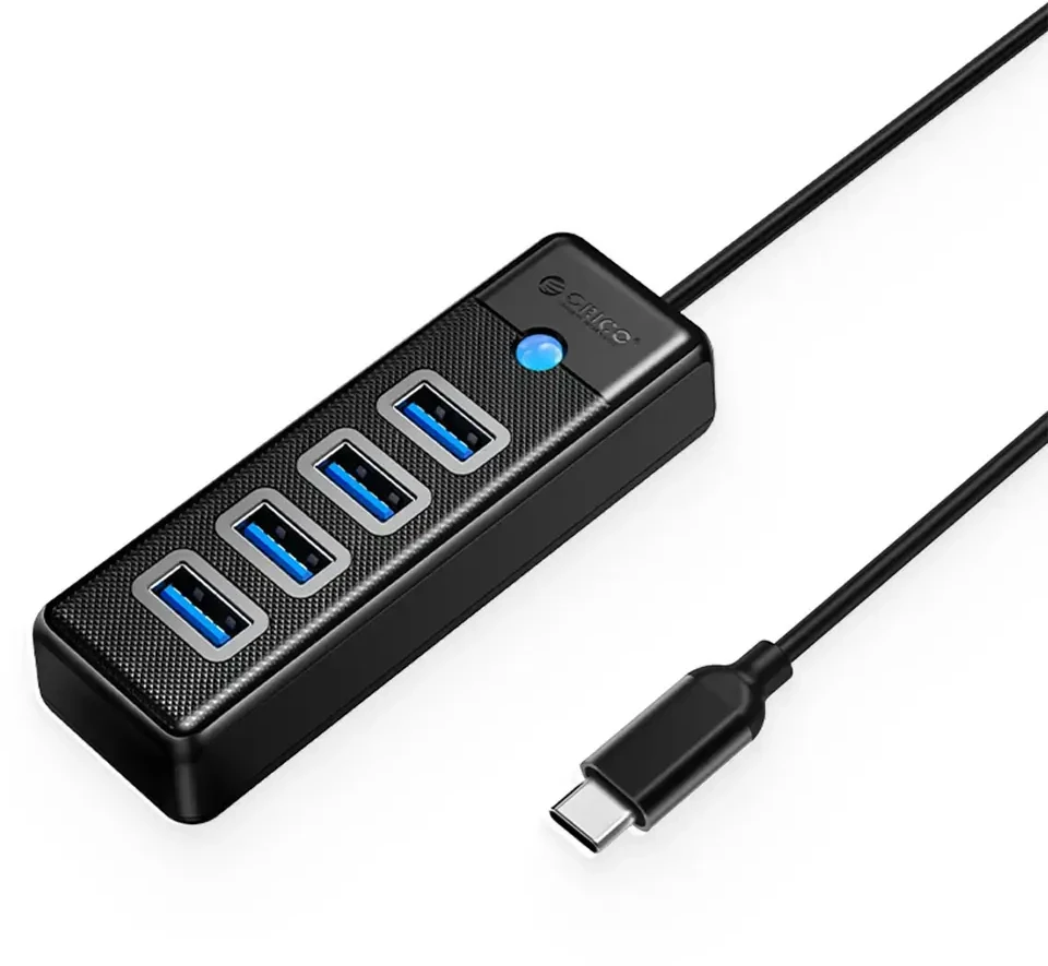 Orico PW4U-C3 USB Hub 4-Port USB-A 3.0 1.8m - Juodas