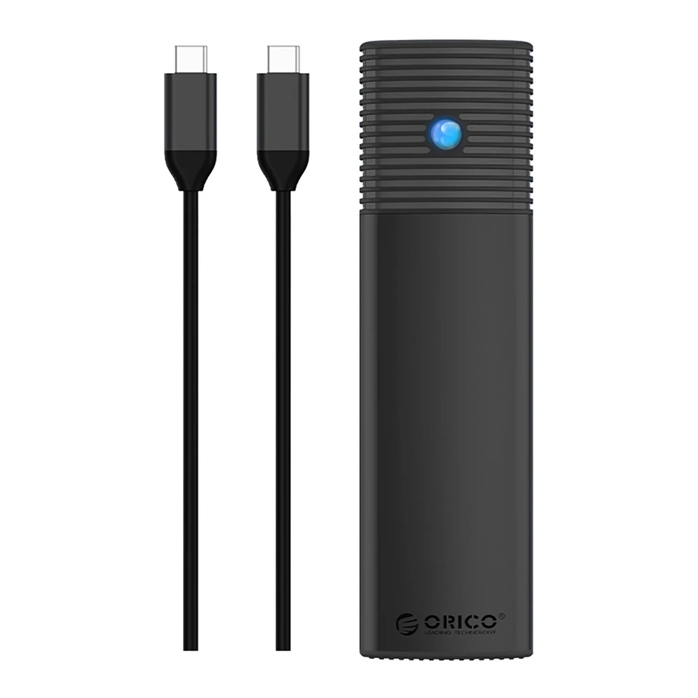 Kietasis diskas Orico PWM2 M.2 NGFF SATA USB-C 5Gb/s išorinis diskas – juodos spalvos