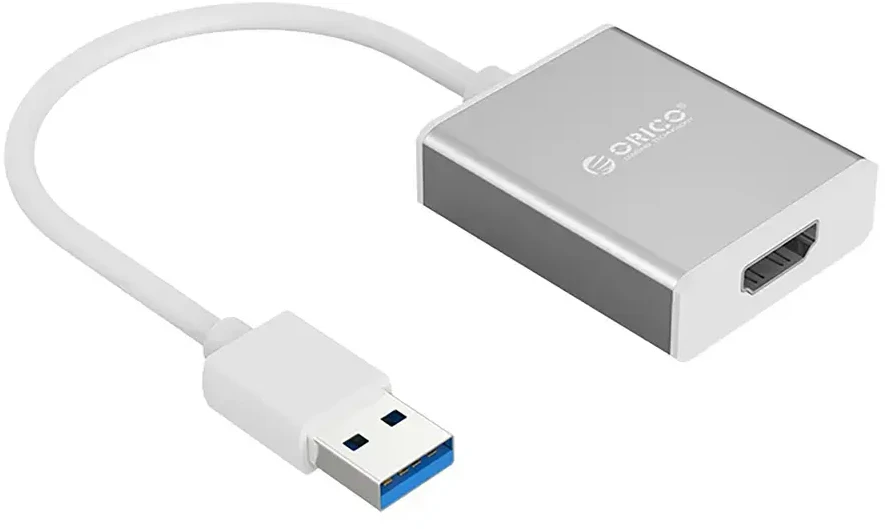 Orico UTH USB-A 3.0 to HDMI adapter - sidabrinis