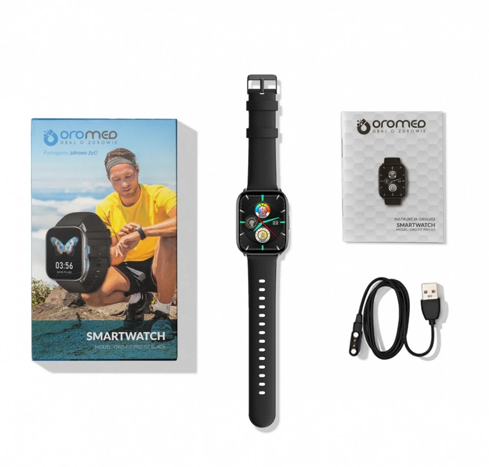 Išmanusis laikrodis Oro Fit Pro GT, Juodas