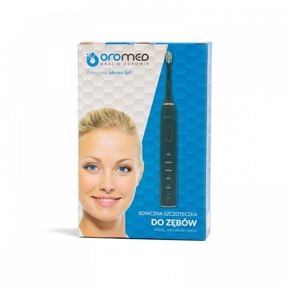 Elektrinis dantų šepetėlis Oromed Oro-Brush, Žalias