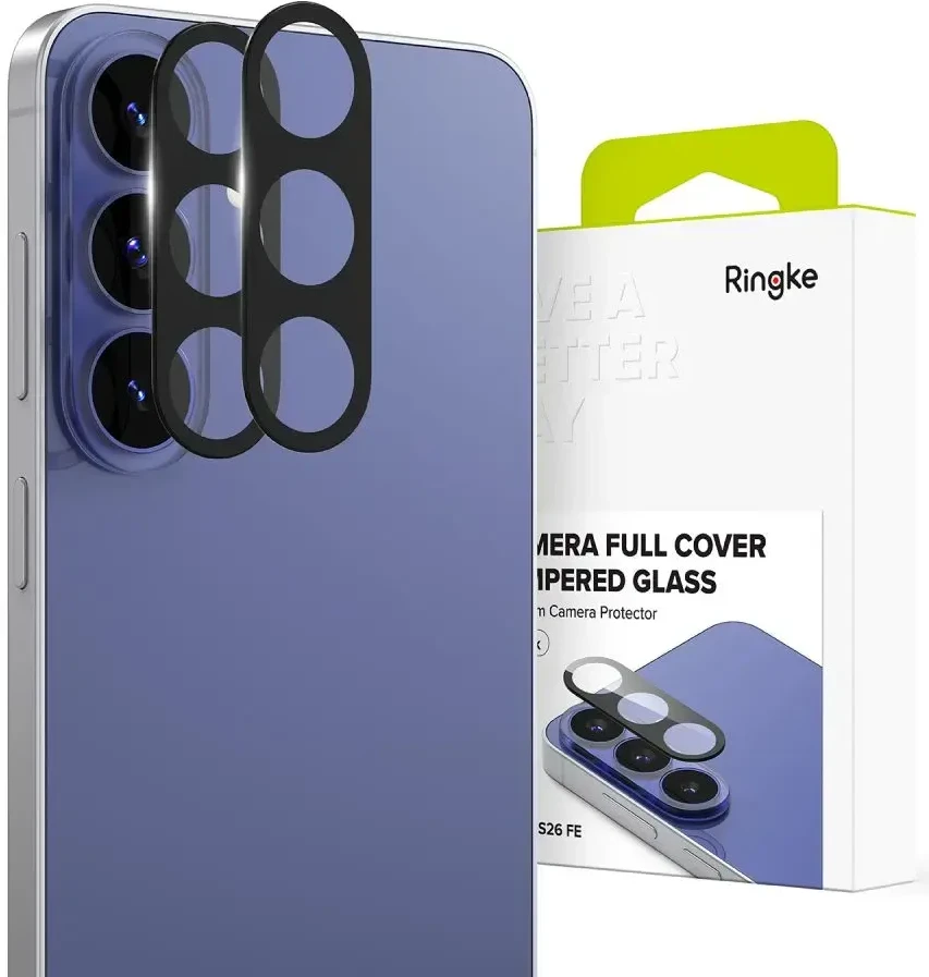 Ringke Camera Full Cover 2 vnt. Tempered Glass for Samsung Galaxy S26 FE - Juodas