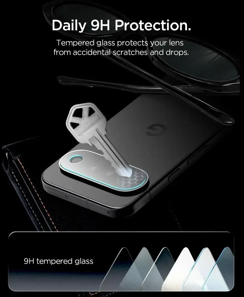 Spigen OPTIK PRO GLAS.TR EZ FIT KAMEROS APSAUGA 2-PACK GOOGLE PIXEL 11 SKAIDRI