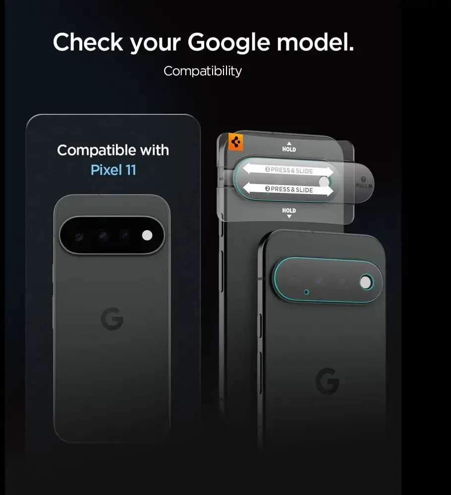 Spigen OPTIK PRO GLAS.TR EZ FIT KAMEROS APSAUGA 2-PACK GOOGLE PIXEL 11 SKAIDRI